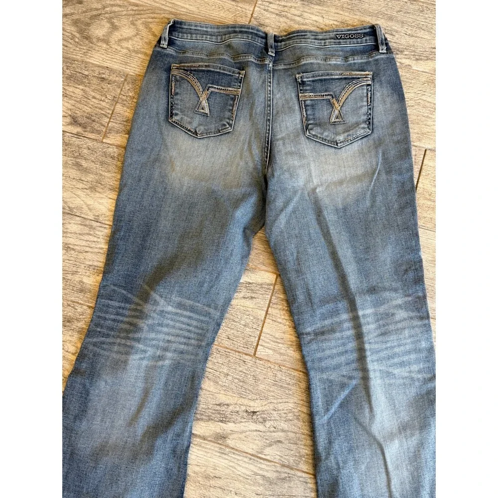 Vigoss Flare Jeans Plus size 16 Stretch Mid Rise Denim P00947A‎ Western Jean
